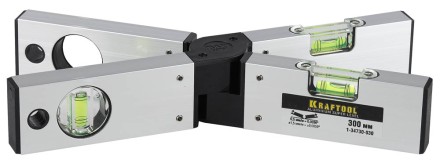 Уровень KRAFTOOL &quot;PRO&quot; &quot;MASS Level&quot;, раскладной, 3 ампулы, 300мм 1-34730-030 купить в Когалыме