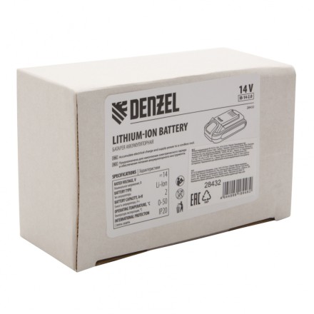 Батарея аккумуляторная Denzel IB-14-2.0, Li-Ion, 14 В, 2.0 А/ч 28432 купить в Когалыме