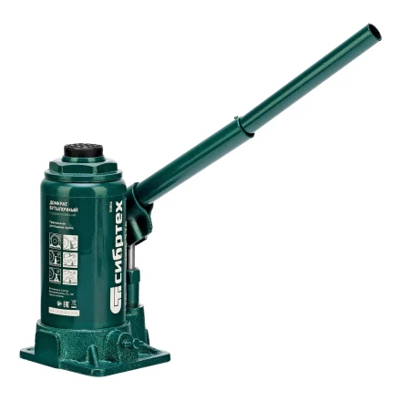 Домкрат гидравлический бутылочный Сибртех 50806, 10 т, 190-370 мм купить в Когалыме