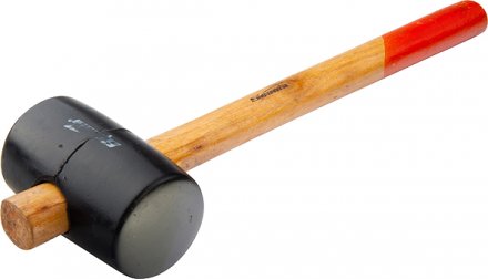 Киянка резиновая, 450 г, черная резина, деревянная рукоятка SPARTA 111505 купить в Когалыме