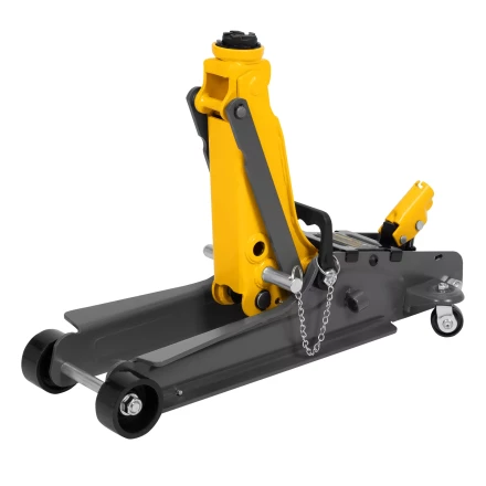 Домкрат гидравлический подкатной с фиксатором Denzel 51233, 2,5 т,  85-385 мм, в пласт. кейсе купить в Когалыме