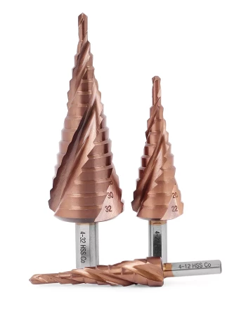 Ступенчатое сверло MESSER HSS CO  4-22х10 с кобальтовым покрытием и тремя спиральными канавками. купить в Когалыме