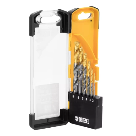 Набор сверл по металлу Denzel, 2-8мм, Р6М5К8-TiN, Golden Tip, 6 шт 723004 купить в Когалыме