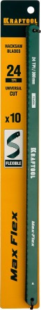 Полотно гибкое Max Flex, KRAFTOOL 15941-24-S10, безопасное, с волнообразной разводкой, 24 TPI, 10шт, 300мм 15941-24-S10 купить в Когалыме