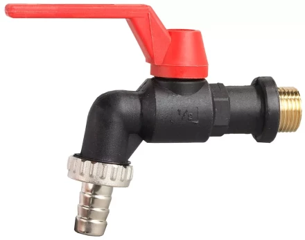 Кран угловой ЗУБР шаровой "папа-соединит шланг", пластиковый корпус, 3/4"х20 4-51560-P-3/4-20 купить в Когалыме