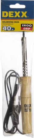 Паяльник DEXX с деревянной рукояткой, конус, 40Вт 55416-40 купить в Когалыме
