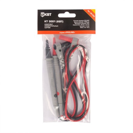 Комплект измерительных щупов КВТ КТ 3001 PROLINE 1000 мм, 20 AWG, 2 мм (89656) купить в Когалыме