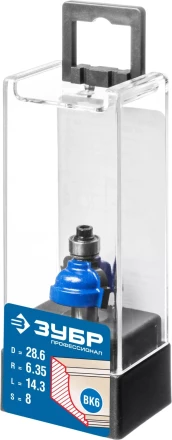 ЗУБР 28.6 x 16 мм, радиус 6.3 мм, фреза кромочная калевочная №7, Профессионал (28709-28.6) купить в Когалыме