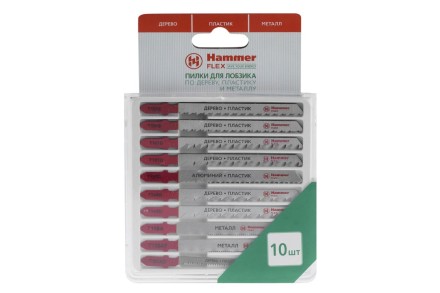 Пилки для лобзика HAMMER JG WD-PL-MT набор No5 (10шт.) купить в Когалыме