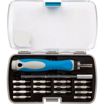 Набор ЗУБР: Отвертки "ЭКСПЕРТ",для точных работ, реверсивная рукоятка,Cr-V,с битами,удлинитель 115мм,сменные биты,14шт 25629-H16 купить в Когалыме