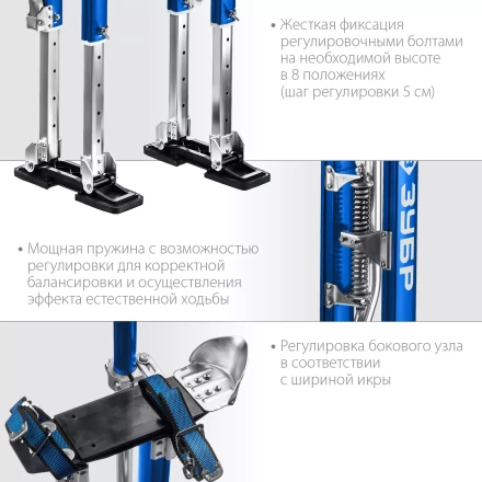 ЗУБР Гулливер, 610 - 1020 мм, строительные ходули, Профессионал (10324) купить в Когалыме