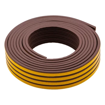 Уплотнитель резиновый, 12 м, профиль "E", коричневый Сибртех 88912 купить в Когалыме