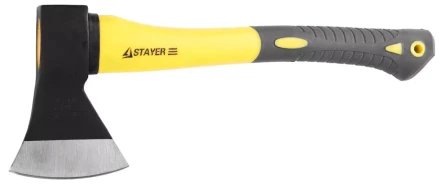 Топор STAYER "кованый с двухкомпонентной стеклопластиковой рукояткой, 0,8кг 2062-08 купить в Когалыме