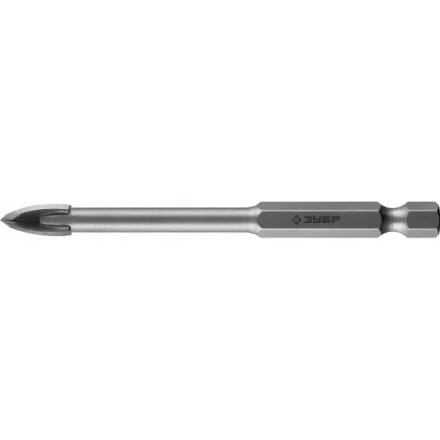 Сверло ЗУБР "ПРОФЕССИОНАЛ" с четырьмя режущими лезвиями  по стеклу и кафелю, d=8мм 29845-08_z01 купить в Когалыме