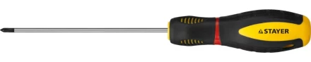 Отвертка STAYER "PROFI" "PROTech", двухкомп рукоятка, намагниченная, Cr-Mo, PH0x100мм 25132-0-10_z02 купить в Когалыме