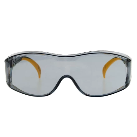 Очки защитные открытые Denzel 89203, поликарбонатные, увеличенная дымчатая линза, регулируемые дужки купить в Когалыме