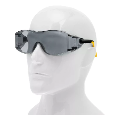 Очки защитные открытые Denzel 89203, поликарбонатные, увеличенная дымчатая линза, регулируемые дужки купить в Когалыме