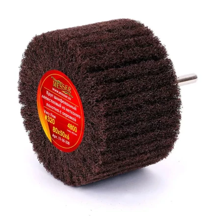 Круг MESSER шлифовальный лепестковый из нетканого полотна с оправкой (на шпильке) 80х50х6 Very Fine (#320) купить в Когалыме