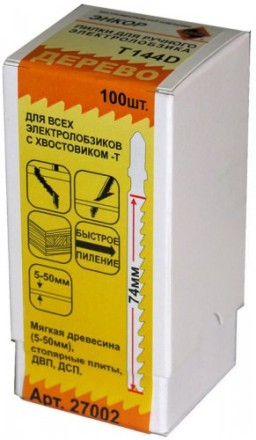 Пилка для электролобзика T144 D HCS 1шт/100 Энкор 27002 купить в Когалыме