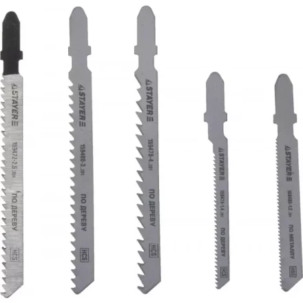 Набор STAYER "STANDARD" Полотна "ХОББИ №1" для эл. лобзика, по металлу, EU-хвост., 5шт 159488-H5_z01 купить в Когалыме