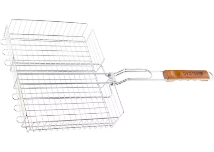 Решетка гриль 250х310х65 мм объемная хромированная PALISAD Camping 69554 купить в Когалыме