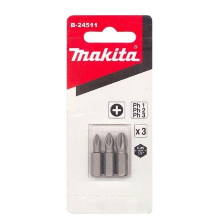 Биты Makita PH1,2,3 25мм 3шт (B-24511) купить в Когалыме