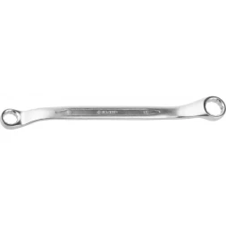 Ключ ЗУБР "ПРОФИ" гаечный накидной изогнутый, Cr-V сталь, хромированный, 10х12мм 27132-10-12