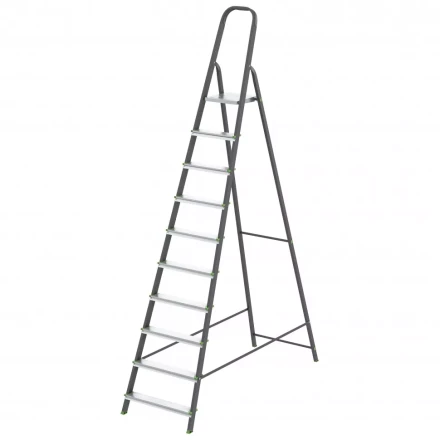 Стремянка 10 ступеней стальной Профиль алюминиевые ступени Россия Сибртех 97960 купить в Когалыме