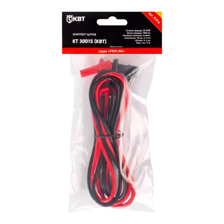 Комплект измерительных щупов КВТ КТ 3001М4 1000 мм, 20 AWG, 2 мм с резьбой М4 (91915) купить в Когалыме