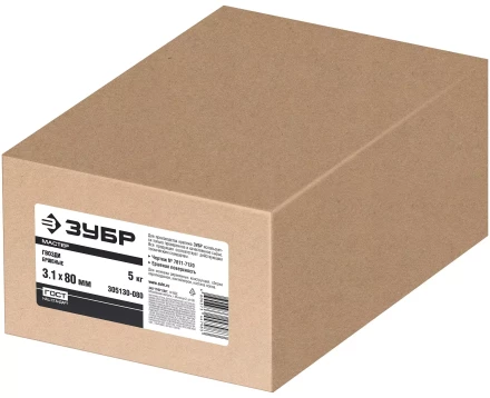 ЗУБР 80 x 3.1 мм, 5 кг, ершеные гвозди (305130-080) купить в Когалыме