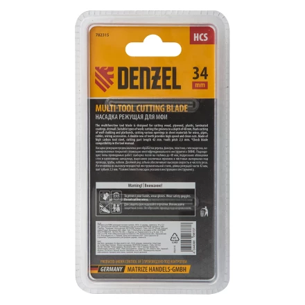 Насадка для МФИ режущая пазовая прямая, HCS, по дереву, ламинату 34 х 2.5 мм, крупный зуб Denzel 782315 купить в Когалыме