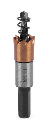 HSS-TiN коронка MESSER  16мм с центр. сверлом и толкающей пружиной для  лист. материала  до 2 мм ц/х купить в Когалыме