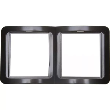 Панель СВЕТОЗАР "ГАММА" накладная, вертикальная, цвет темно-серый металлик, 2 гнезда SV-54147-DM купить в Когалыме