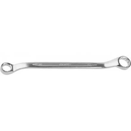 Ключ ЗУБР "ПРОФИ" гаечный накидной изогнутый, Cr-V сталь, хромированный, 14х17мм 27132-14-17 купить в Когалыме