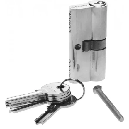 Механизм ЗУБР "МАСТЕР" цилиндровый, тип "ключ-ключ", цвет хром, 5-PIN, 60мм 52101-60-2 купить в Когалыме