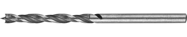 Сверло по дереву, двухленточное, спиральное, KRAFTOOL 29400-060-03, d=3x60мм 29400-060-03 купить в Когалыме
