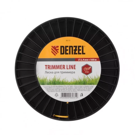 Леска для триммера звезда  2,4 мм 160 м на Din катушке Россия Denzel 96131 купить в Когалыме