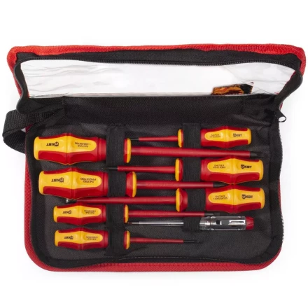 Набор диэлектрических отверток КВТ VDE НИО-08-S из стали S2, профиль SL, PH, 8 шт. (87130) купить в Когалыме