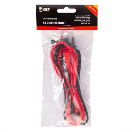 Комплект измерительных щупов КВТ КТ 3001S 1000 мм, 20 AWG, 2 мм с резьбой М4 (91914) купить в Когалыме