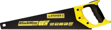 Ножовка универсальная (пила) STAYER BlackMAX 400 мм, 7TPI, тефлон покрытие, рез вдоль и поперек волокон, для средних заготовок, фанеры, ДСП, МДФ 2-15081-40 купить в Когалыме