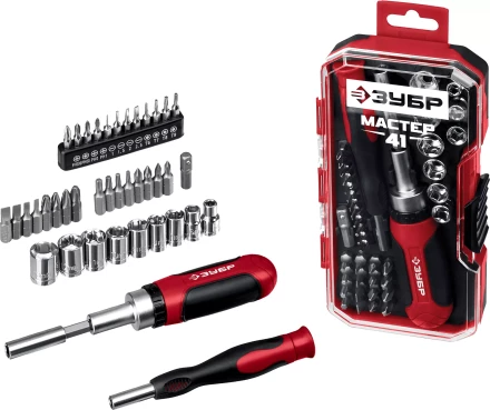 ЗУБР Мастер 41, 41 шт, набор: отвертка с насадками (25042) купить в Когалыме