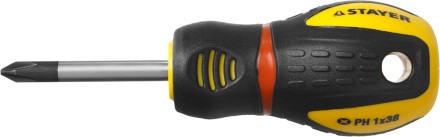 Отвертка STAYER &quot;PROFESSIONAL&quot; &quot;PROTech&quot;, двухкомп рукоятка, намагниченная, Cr-Mo, PH1x38мм 25132-1-38_z02 купить в Когалыме