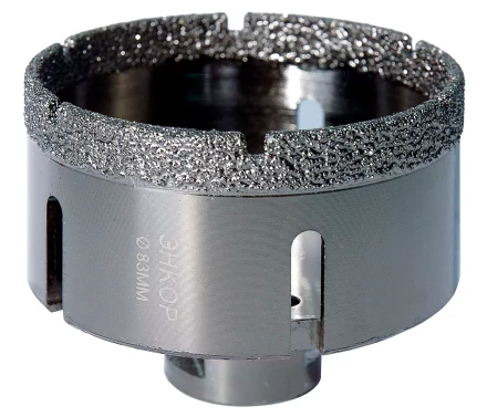 Коронка алмазная по керамограниту D 83 мм для УШМ сух. рез Энкор 48318 купить в Когалыме