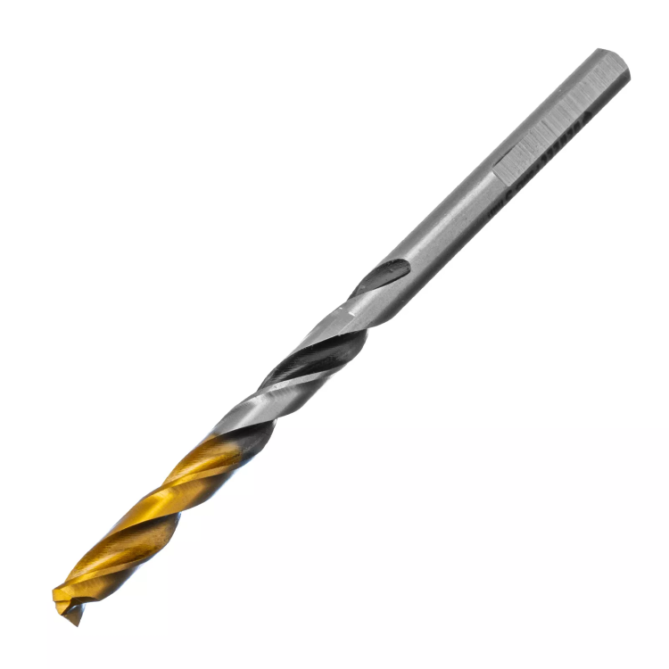 Сверло спиральное по металлу Denzel 5 x 86мм, Р6М5, Golden Tip, многогранная заточка, 718276 купить в Когалыме