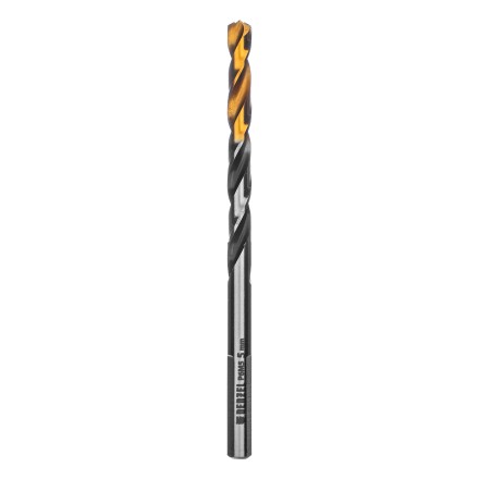 Сверло спиральное по металлу Denzel 5 x 86мм, Р6М5, Golden Tip, многогранная заточка, 718276 купить в Когалыме