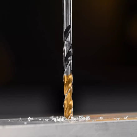 Сверло спиральное по металлу Denzel 5 x 86мм, Р6М5, Golden Tip, многогранная заточка, 718276 купить в Когалыме