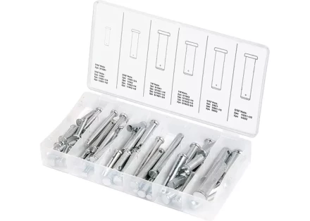 Набор штифтов с головкой и отверстием под шплинт 60 предметов СИБРТЕХ 47612 купить в Когалыме