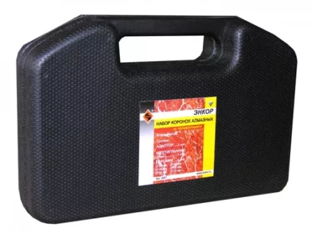 Набор коронок алмазных по керамограниту мокрый рез 9 предметов Энкор 9457 купить в Когалыме