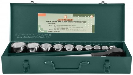 Набор головок торцевых 3/4&quot;DR 22-50мм 15предметов Jonnesway S04Н6115SA 47229 купить в Когалыме