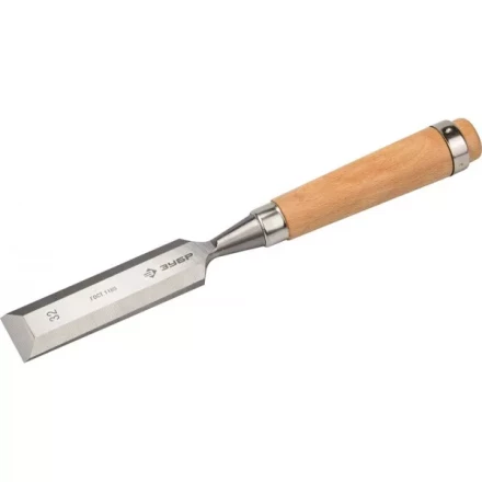 Стамеска-долото ЗУБР "ЭКСПЕРТ" с деревянной ручкой, хромованадиевая, 32мм 18096-32 купить в Когалыме